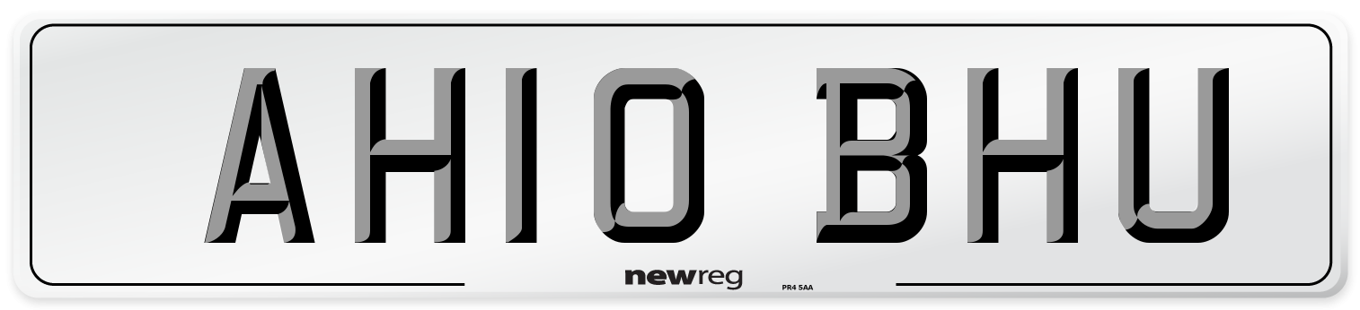 AH10 BHU Number Plate from New Reg